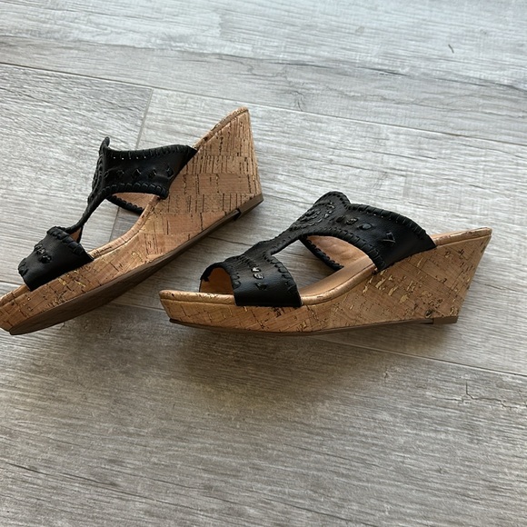 Jack Rogers wedges. Ladies size 9. Never worn outside of the house. Like new. - Picture 2 of 6